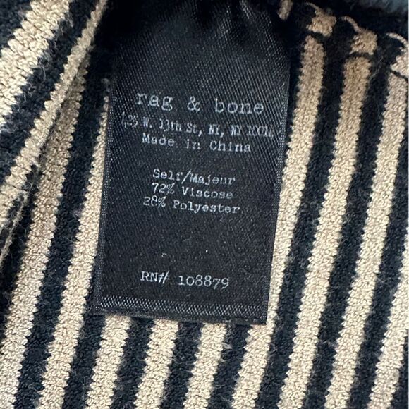 Rag & Bone Knit Mini Skirt Black Tan Striped Size Small - Picture 6 of 6